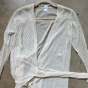 DVF sheer pleated top